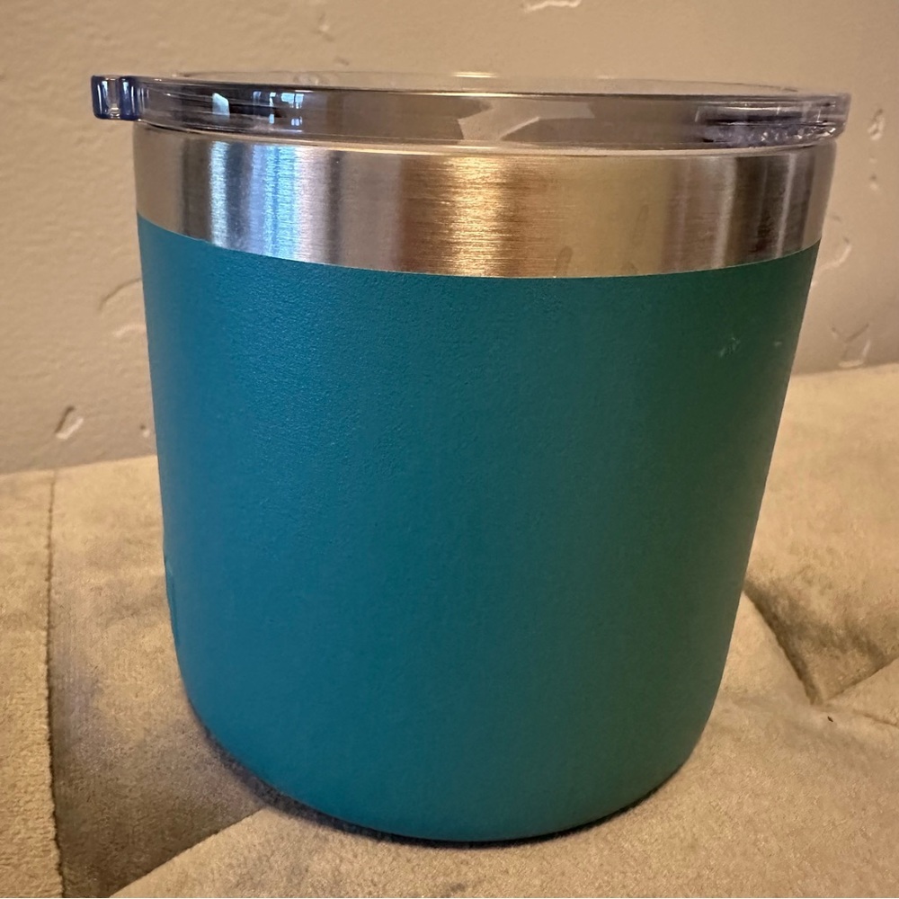 YETI Rambler 14oz Stackable Mug with Clear Lid -River Green - Picture 2 of 9